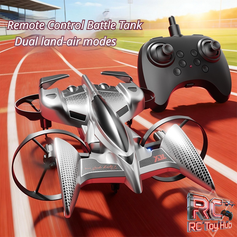 Rc Drone And Flying Car - Радиоуправляемый летающий автомобиль-амфибия 2-в-1: самолет и