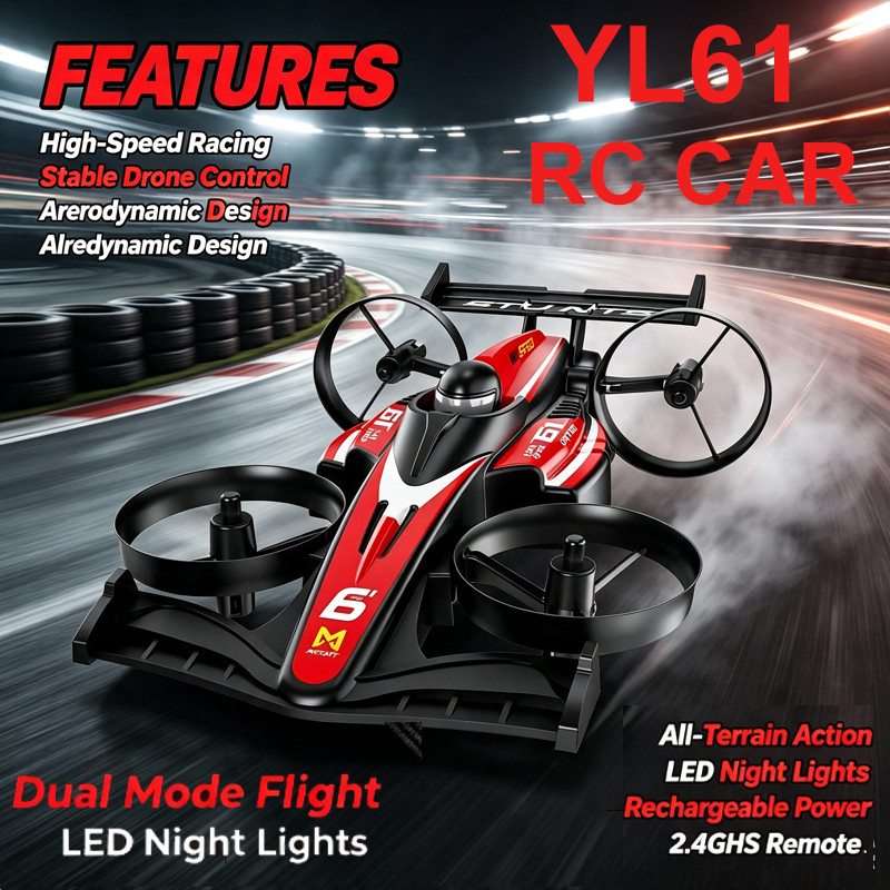 Rc Drone And Flying Car - Новейший радиоуправляемый гоночный дрон-автомобиль YL61 2-в-1