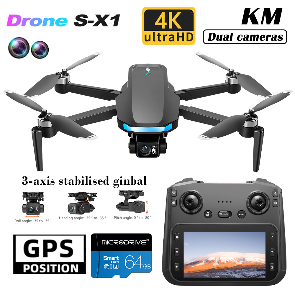 S-X1 Новый дрон с экраном 3-ос – обзор и цена Drone X1 Rc